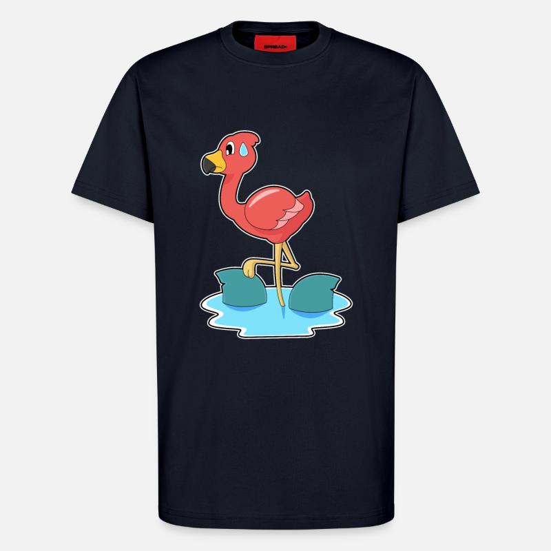 Flamingo Shark - T-Shirt - made by SPREAD - DARK NAVY