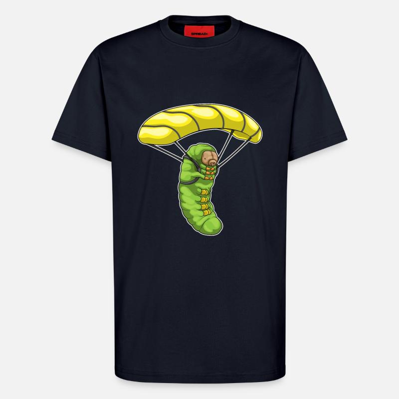 Raupe Fallschirm - T-Shirt - made by SPREAD - DARK NAVY