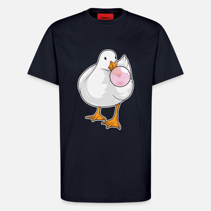 Duck chewing gum - T-Shirt - made by SPREAD - DARK NAVY