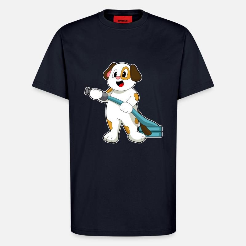Dog Firefighter Fire Extinguisher - T-Shirt - made by SPREAD - DARK NAVY
