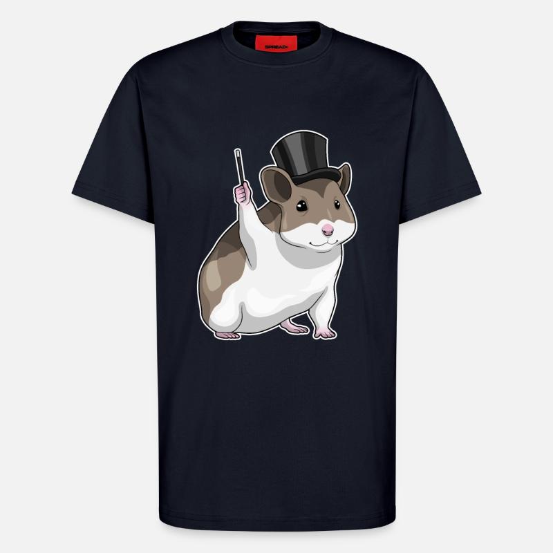 Hamster Zauberer Zauberstab - T-Shirt - made by SPREAD - DARK NAVY