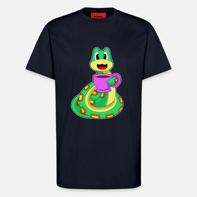 Snake Coffee - T-Shirt - made by SPREAD - DARK NAVY