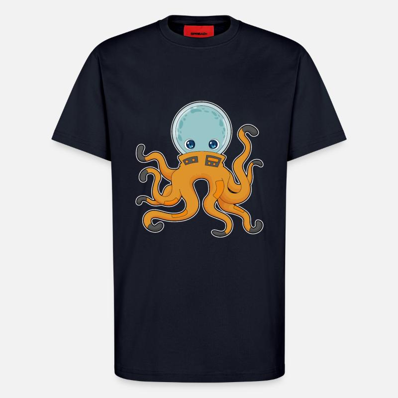 Octopus Astronaut Space - T-Shirt - made by SPREAD - DARK NAVY