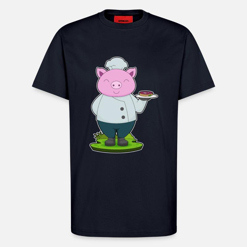 Schwein Koch Fleisch - T-Shirt - made by SPREAD - DARK NAVY