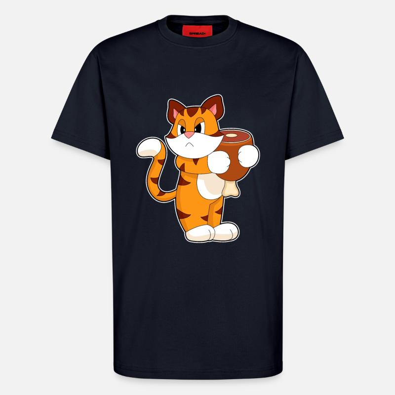 Tiger Fleisch - T-Shirt - made by SPREAD - DARK NAVY