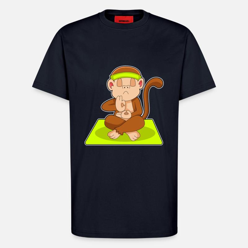 Monkey Yoga Gymnastics - T-Shirt - made by SPREAD - DARK NAVY