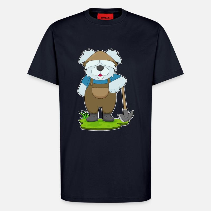 Pioche éleveuse de chiens - T-shirt bio décontracté fabriqué en UE - DARK NAVY