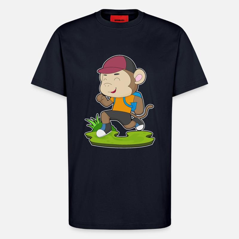 Monkey Wanderer Backpack - T-Shirt - made by SPREAD - DARK NAVY