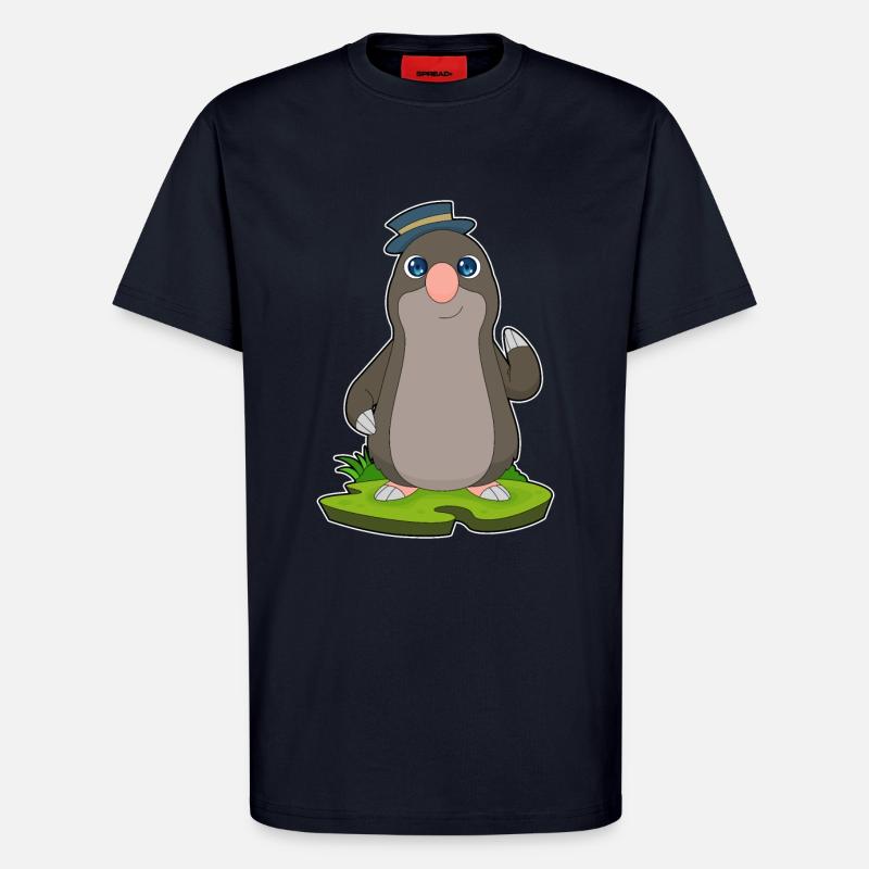 Mole Gentleman Hat - T-Shirt - made by SPREAD - DARK NAVY