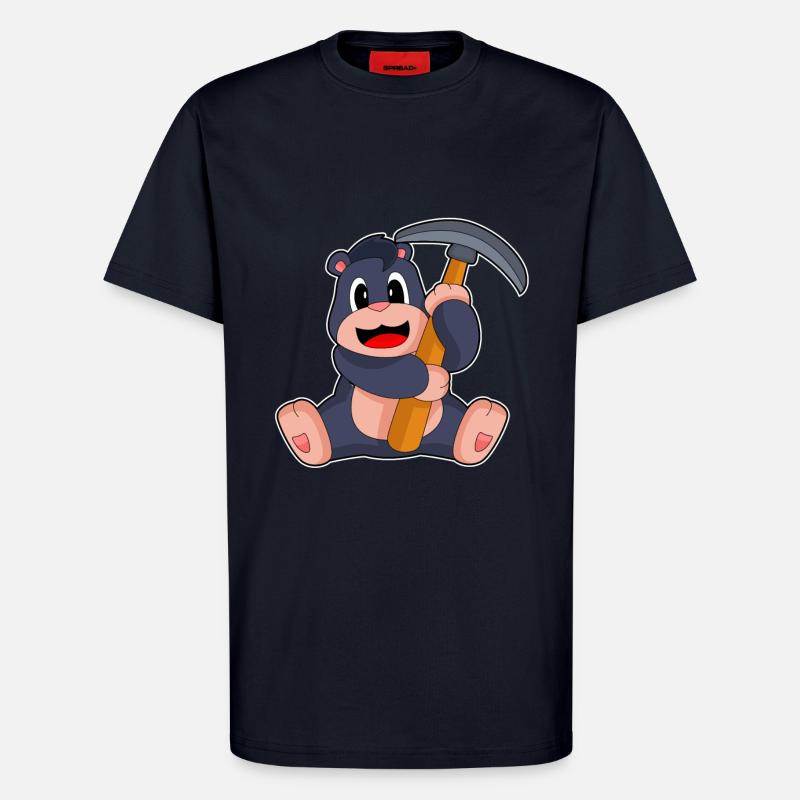 Pioche de Tale Miner - T-shirt bio décontracté fabriqué en UE - DARK NAVY