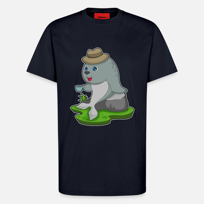 Seal Coffee Mug - T-Shirt - made by SPREAD - DARK NAVY