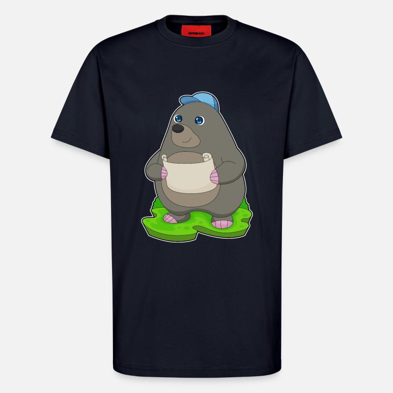 Mole Hiker Map - T-Shirt - made by SPREAD - DARK NAVY