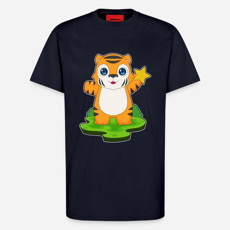 Tiger Star - T-Shirt - made by SPREAD - DARK NAVY
