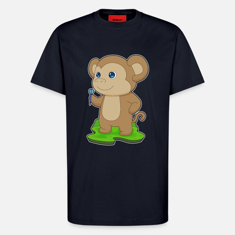 Monkey Dart Dart - T-Shirt - made by SPREAD - DARK NAVY