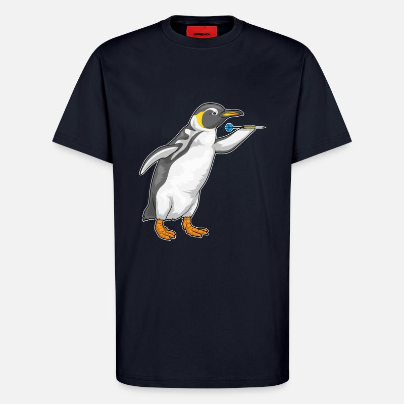 Pingouin Dart Dart - T-shirt bio décontracté fabriqué en UE - DARK NAVY