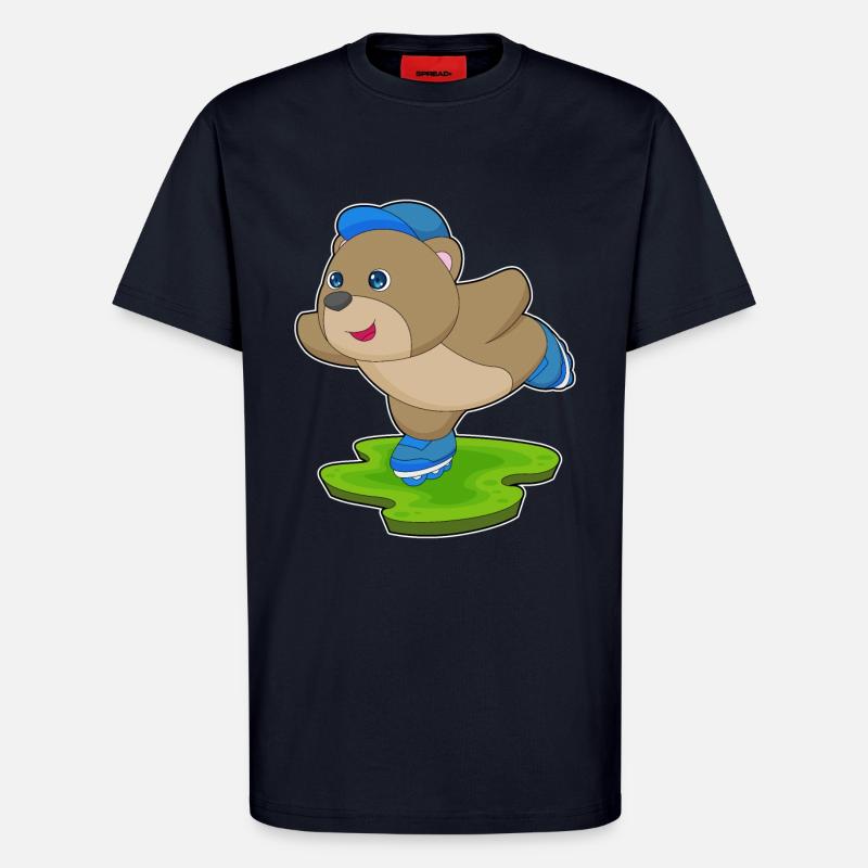 Bär Inline skating Rollschuhe - T-Shirt - made by SPREAD - DARK NAVY
