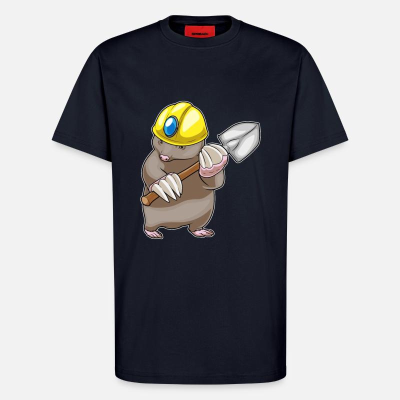 Mole Miner Shovel Mining - T-Shirt - made by SPREAD - DARK NAVY