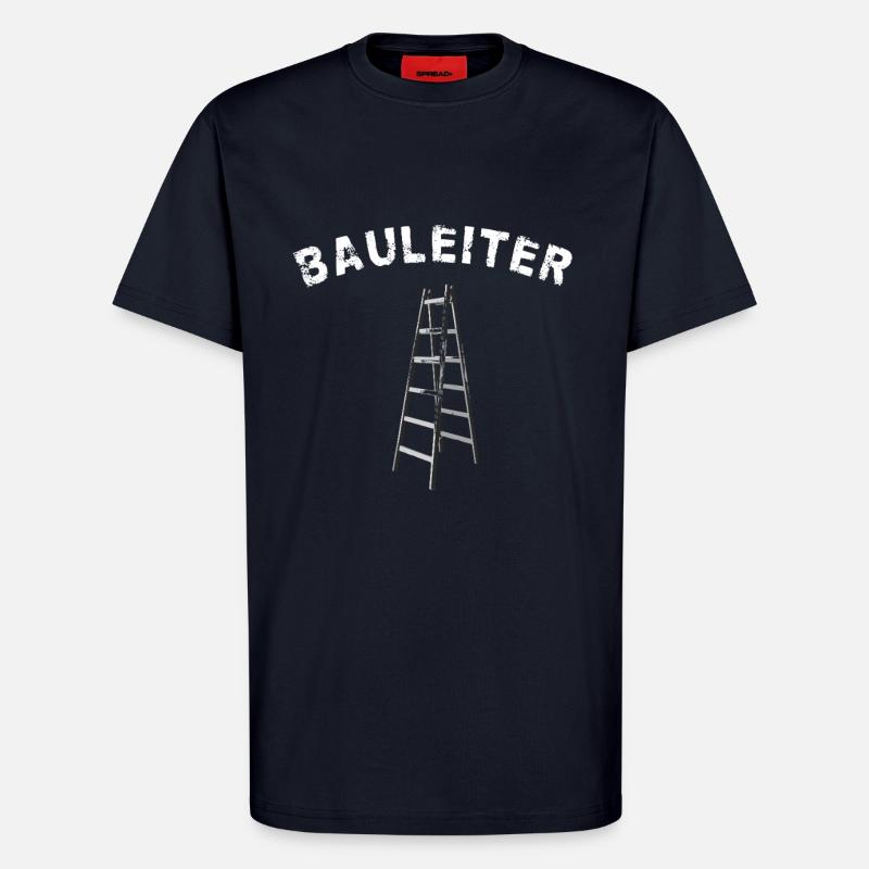 Bauleiter - Holzleiter - Baustelle - Beruf - T-Shirt - made by SPREAD - DARK NAVY