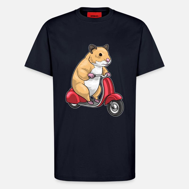 Hamster Motorroller - T-Shirt - made by SPREAD - DARK NAVY