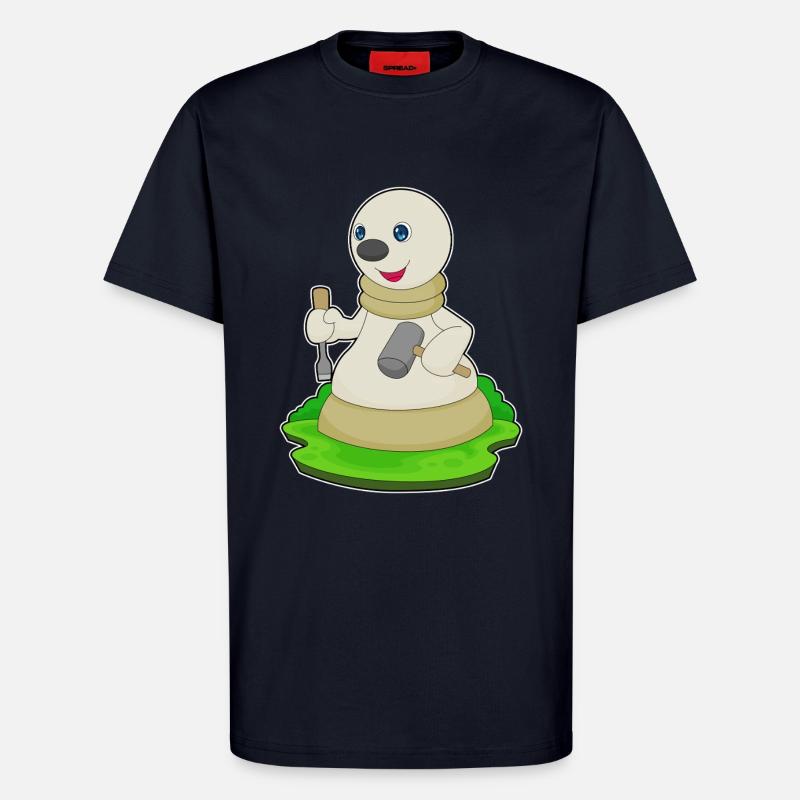 Pièce d’échecs pion échecs - T-shirt bio décontracté fabriqué en UE - DARK NAVY