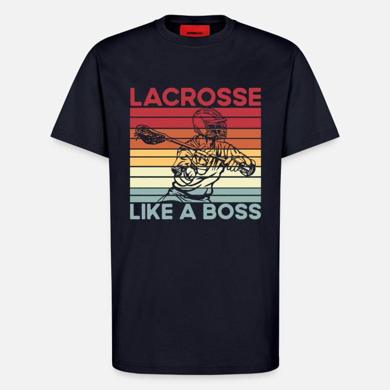 Lacrosse like a Boss - T-Shirt - made by SPREAD - DARK NAVY