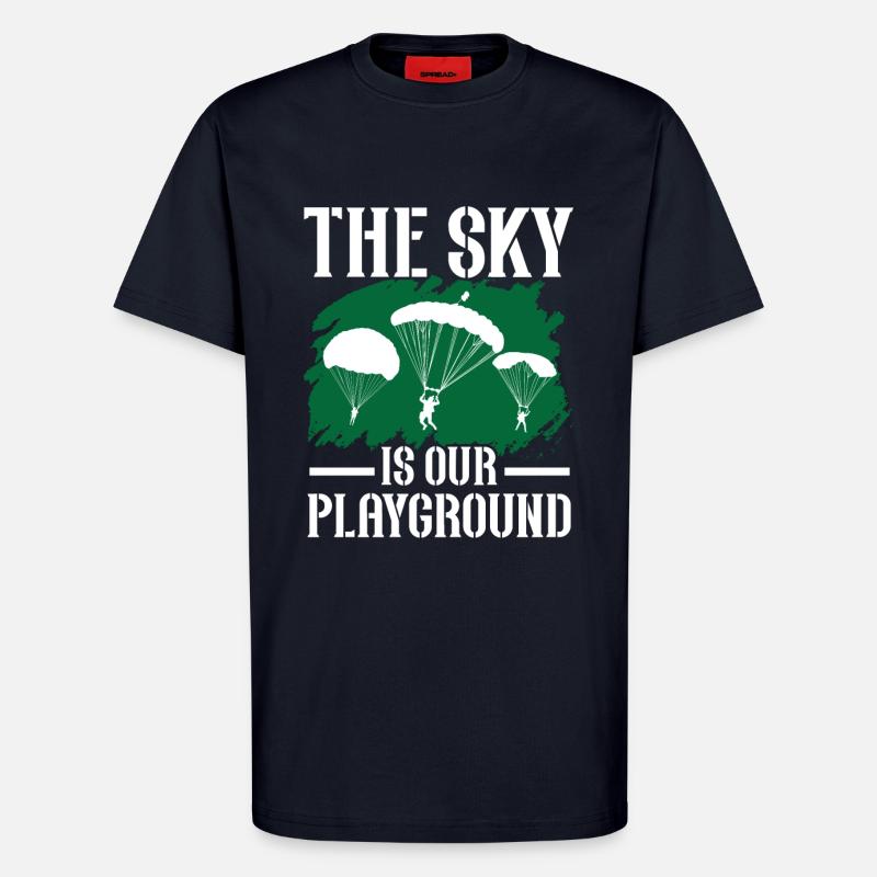 Parachutistes Parachutisme Parachutisme - T-shirt bio décontracté fabriqué en UE - DARK NAVY