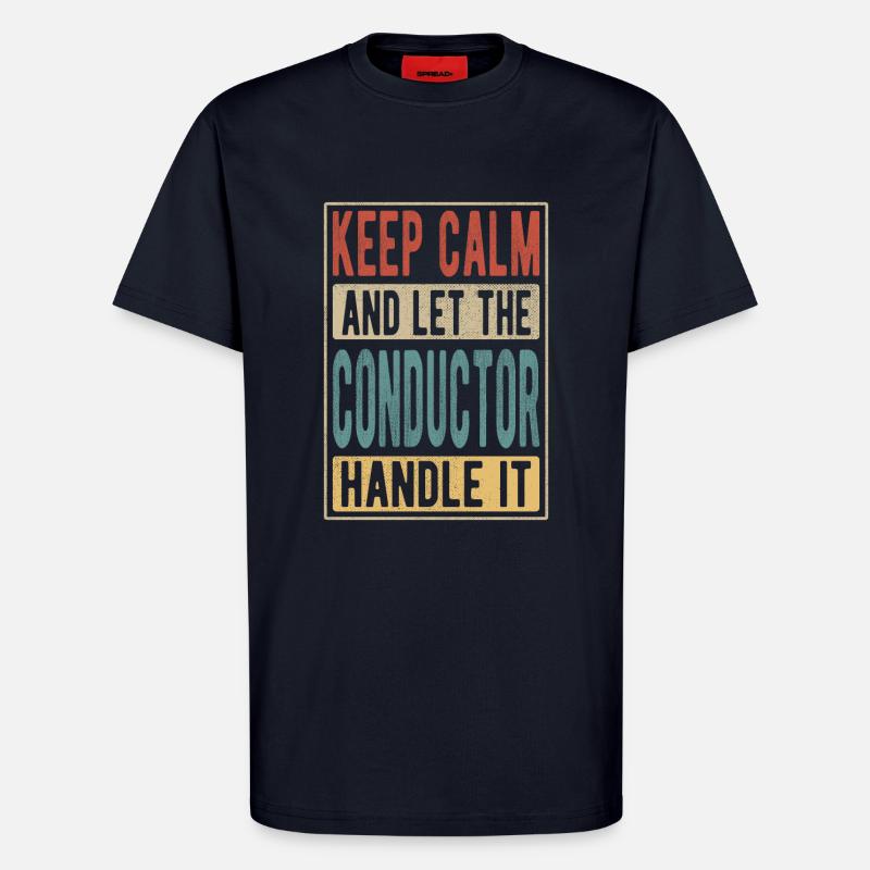 Dirigent Retro Geschenk - T-Shirt - made by SPREAD - DARK NAVY