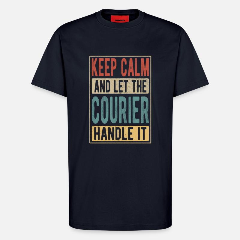 Kurier Retro Geschenk - T-Shirt - made by SPREAD - DARK NAVY