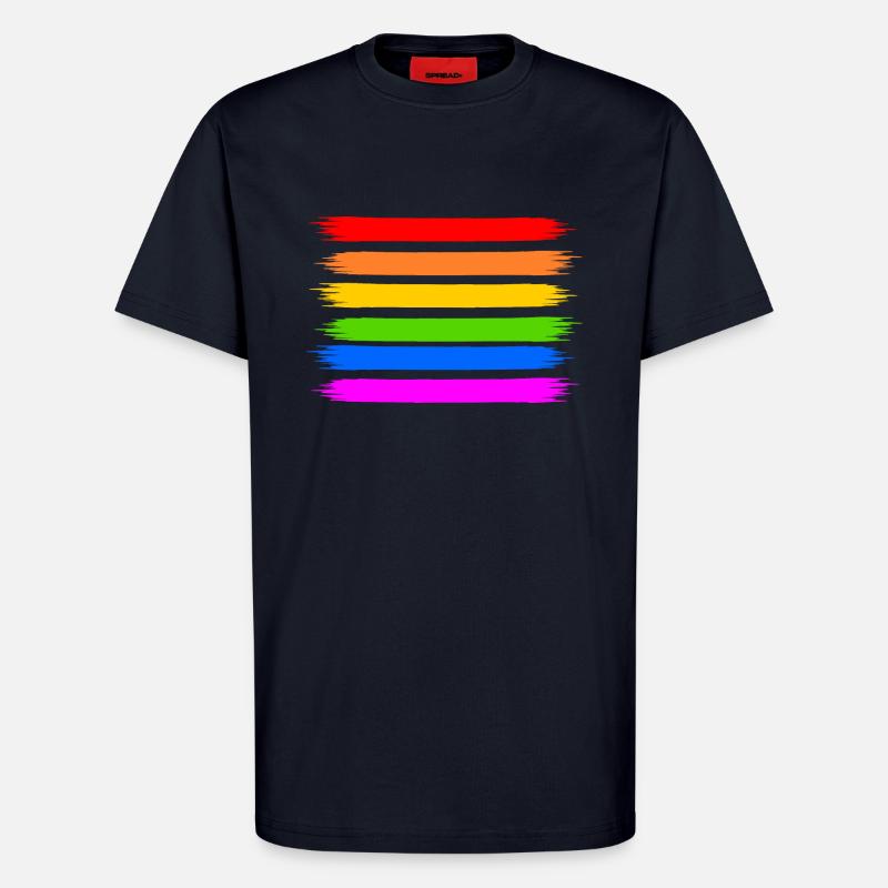 Regenbogen Regenbogenfahne - T-Shirt - made by SPREAD - DARK NAVY