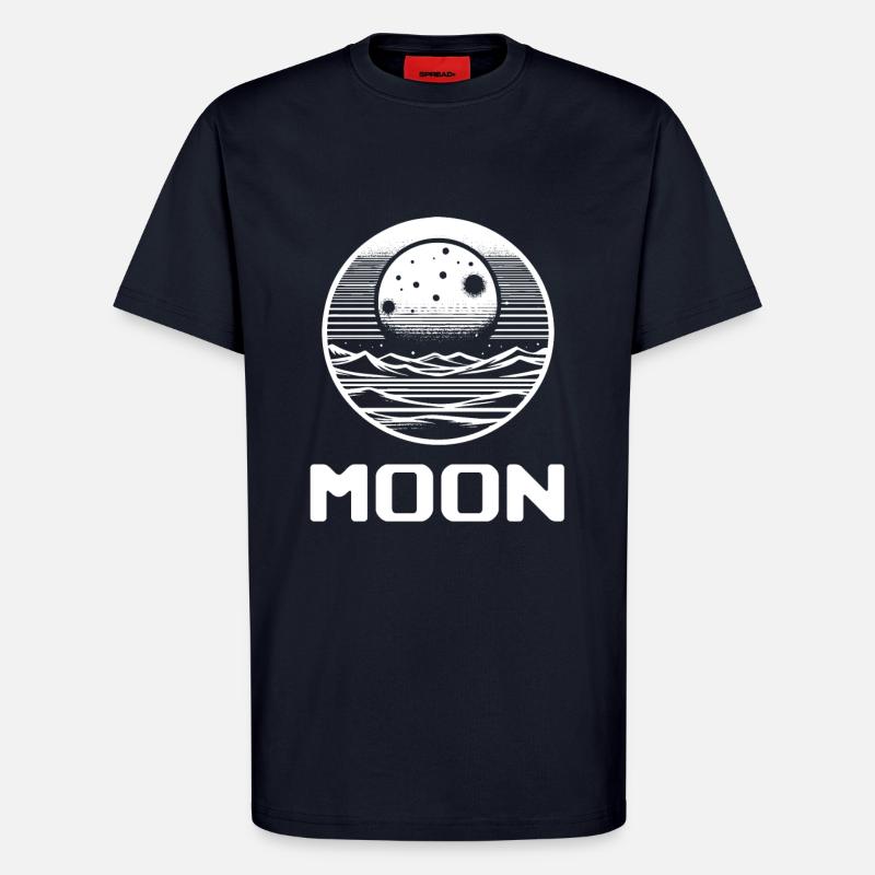 Romantic simple moon design - T-Shirt - made by SPREAD - DARK NAVY