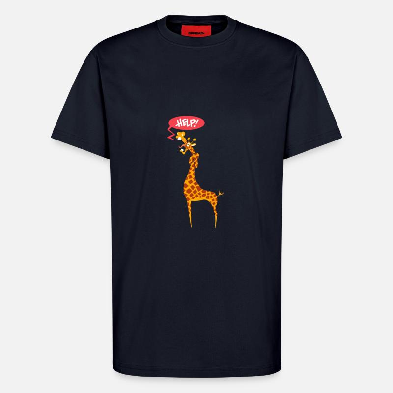 giraffe - T-Shirt - made by SPREAD - DARK NAVY