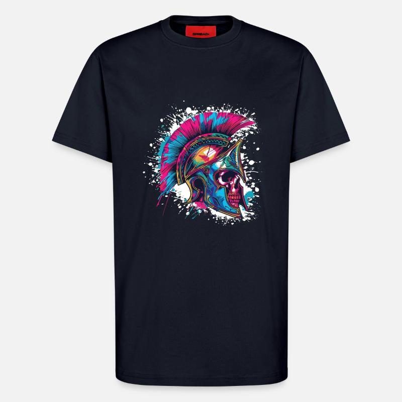 Spartan Skull Gladiator - T-Shirt - made by SPREAD - DARK NAVY