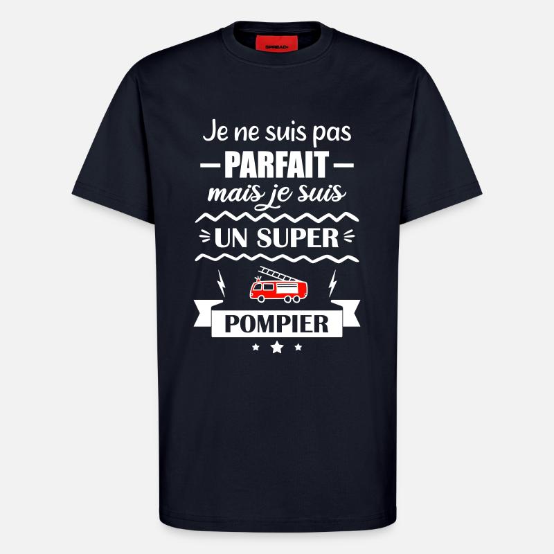 Super Firefighter Fire Hero Feuerwehrauto - T-Shirt - made by SPREAD - DARK NAVY