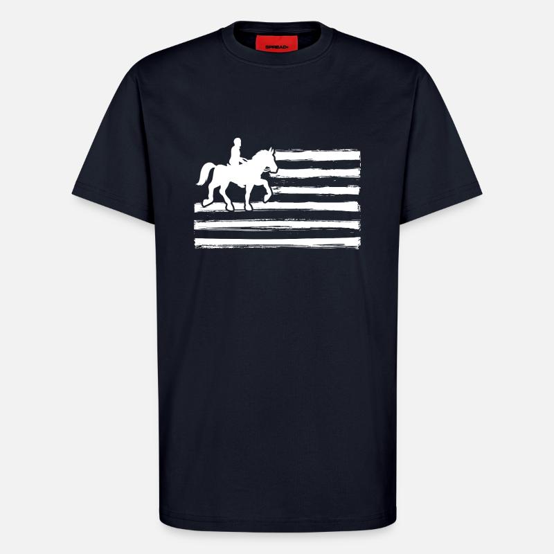 Cheval - T-shirt bio décontracté fabriqué en UE - DARK NAVY