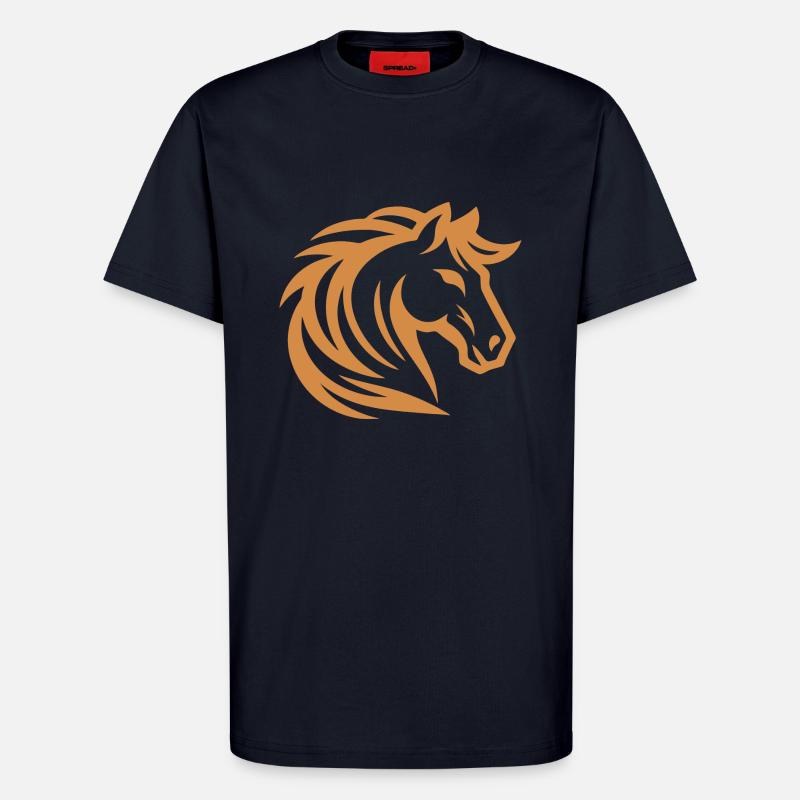 Conception de la silhouette Hafflinger - T-shirt bio décontracté fabriqué en UE - DARK NAVY