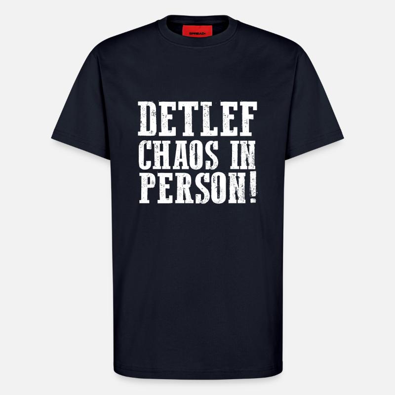 First name Detlef - T-Shirt - made by SPREAD - DARK NAVY