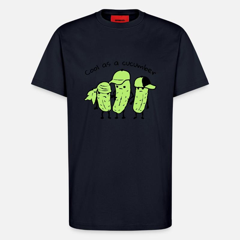 Froid comme un concombre - T-shirt bio décontracté fabriqué en UE - DARK NAVY