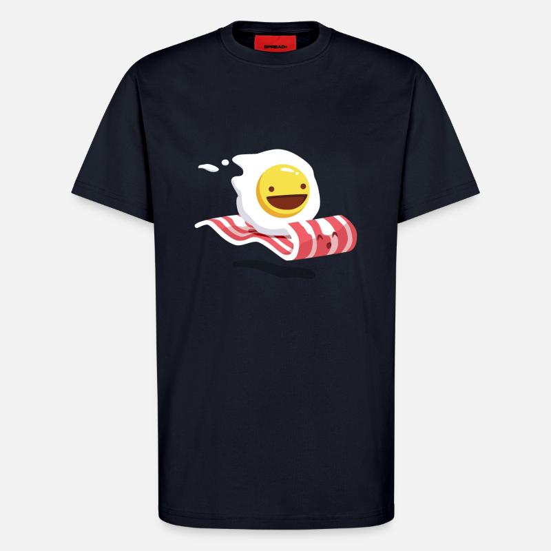 Egg Bacon Buddies - T-Shirt - made by SPREAD - DARK NAVY