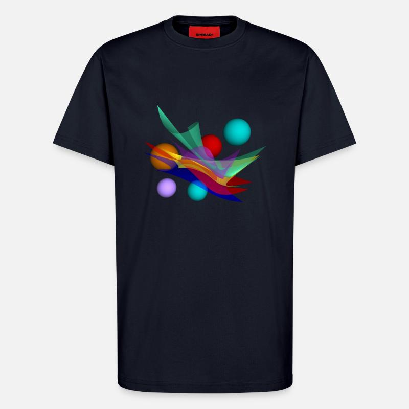 Design mit bicubic waves - T-Shirt - made by SPREAD - DARK NAVY