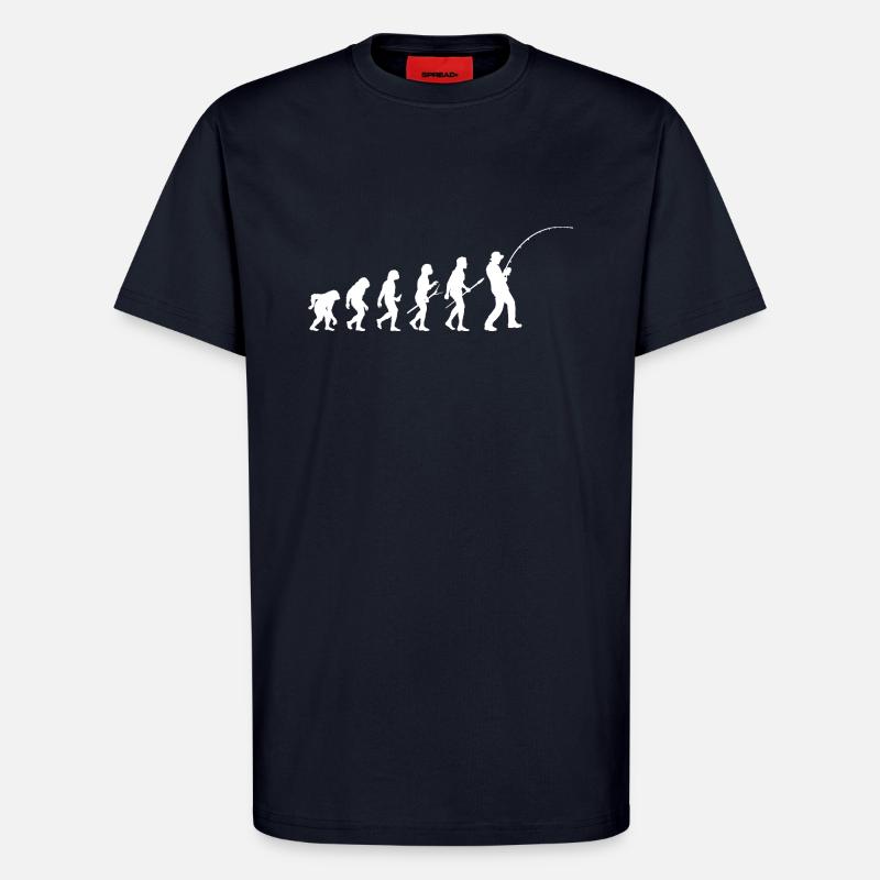 Angler Evolution Angeln - T-Shirt - made by SPREAD - DARK NAVY
