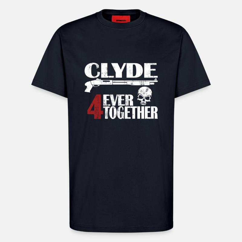 Bonnie - Clyde Geschenk Geschenkidee - T-Shirt - made by SPREAD - DARK NAVY