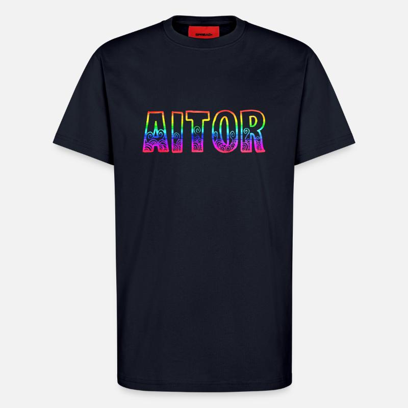 aitor rs regenbogen - T-Shirt - made by SPREAD - DARK NAVY