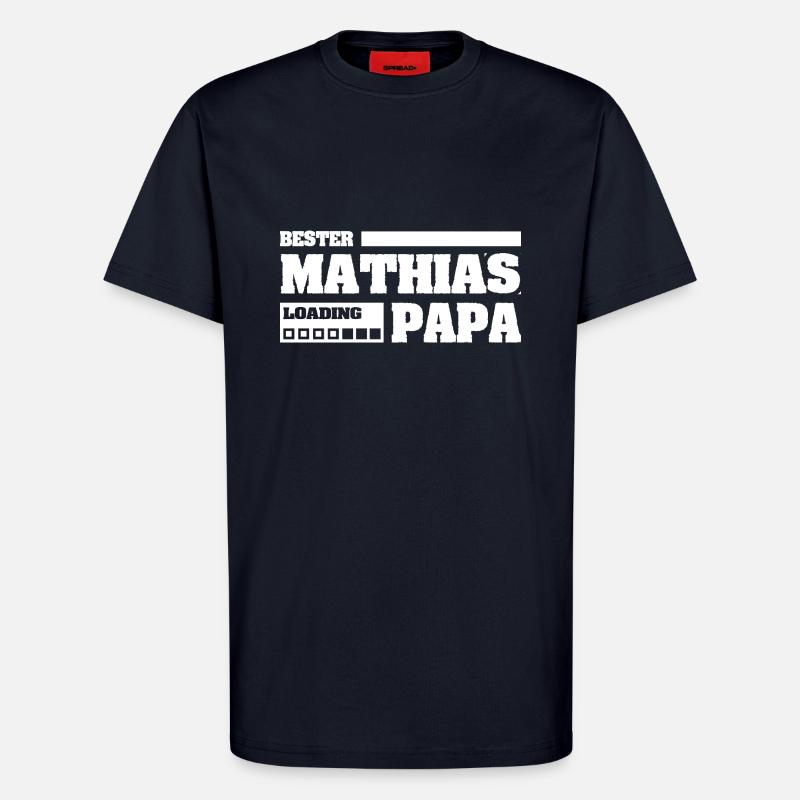 First name Mathias - T-Shirt - made by SPREAD - DARK NAVY