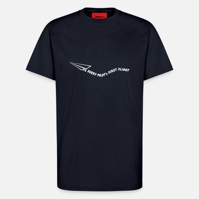 Every pilot's first flight - T-Shirt - made by SPREAD - DARK NAVY