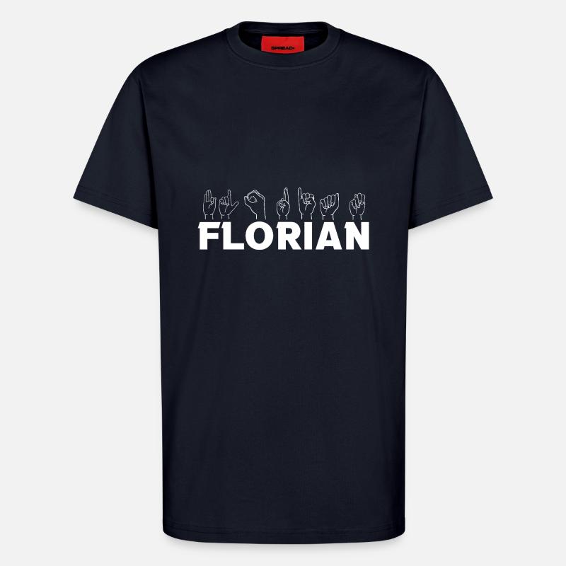 Gebärdensprache Florian - T-Shirt - made by SPREAD - DARK NAVY