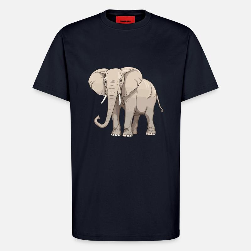 Elefant Tier - T-Shirt - made by SPREAD - DARK NAVY