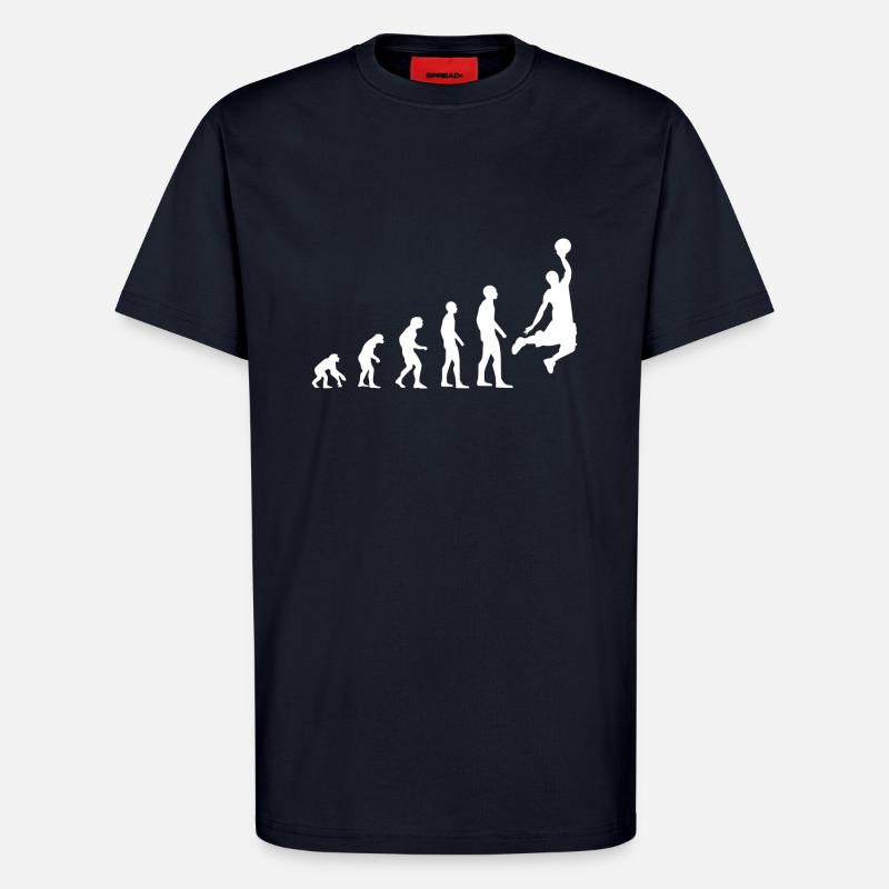 Evolution du basket - T-shirt bio décontracté fabriqué en UE - DARK NAVY