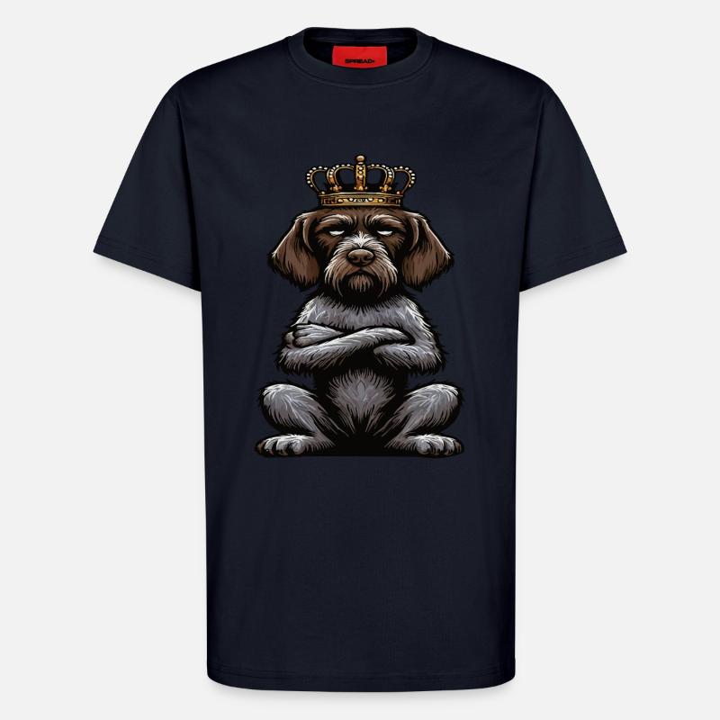 Deutsch Drahthaar Deutsch-Drahthaar Besitzer - T-Shirt - made by SPREAD - DARK NAVY