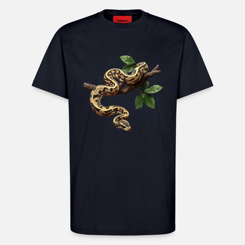 Königspython Schlangen Liebhaber Terrarium Python - T-Shirt - made by SPREAD - DARK NAVY