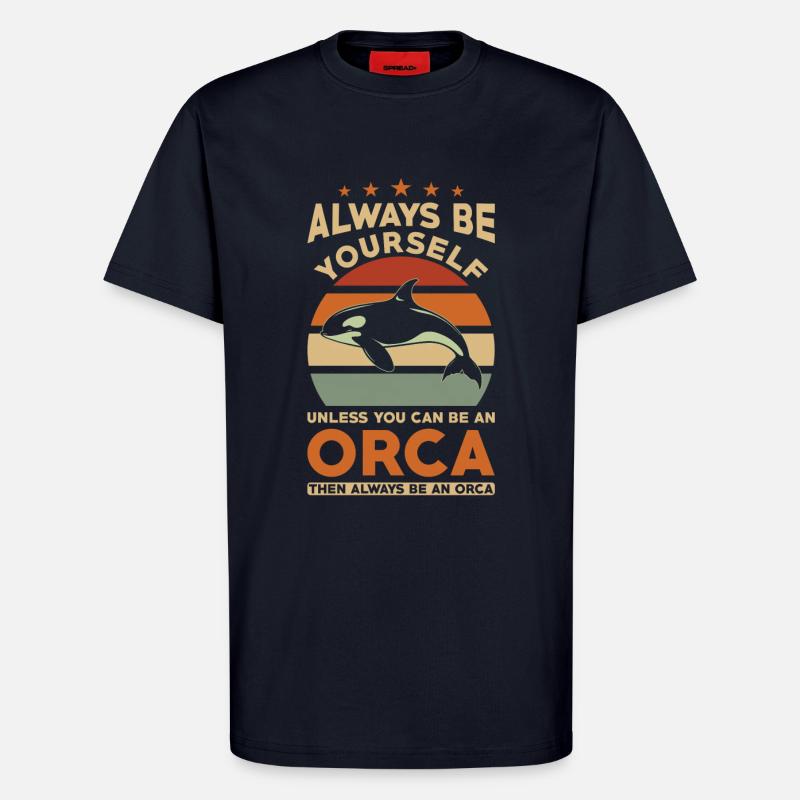 Orca Whale Saying - T-Shirt - made by SPREAD - DARK NAVY